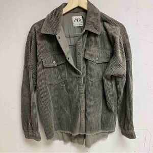 Zara Corduroy Jacket in Olive Green Size S